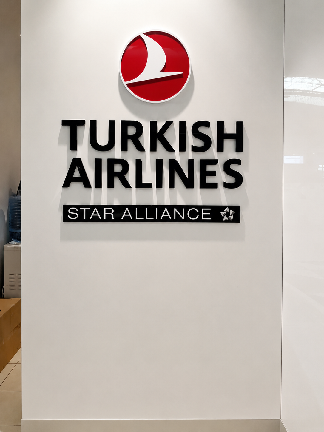 Dimensional Turkish Airlines interior signage fabricated and installed by MYKA